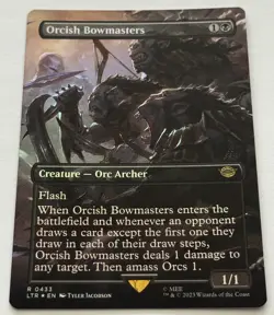 Orcish Bowmasters Borderless Foil Card # 0433 MTG LOTR 2023 - Image 1