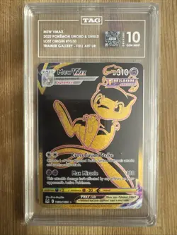 Mew VMAX - TG30/TG30 Pokemon Lost Origin Trainer Gallery Secret Rare Card TAG 10 - Image 1