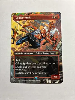 Spider-Punk (0207) (Borderless) - Marvel's Spider-Man MTG Plus Bonus Card!!! - Image 1