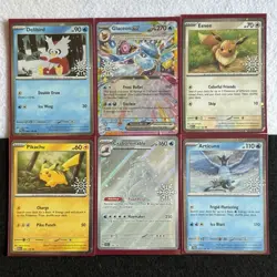 Pokemon Cards Bundle of 6 Glaceon ex Eevee Pikachu Articuno + More Job Lot - Image 1