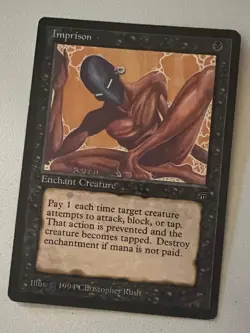 Magic the Gathering MTG Legends-BannedImprison NM- (Beta Bob) - Image 1