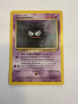 Pokemon [FRENCH] Gastly 50/102 Base Set Card 1999 LP - Image 1