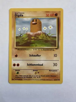 Diglett German Pokemon Base Set #47 1999 LP+ - Image 1