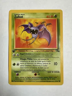 Pokemon Zubat 40 HP Fossil Common Regular Spanish 1st Edition 57/62 NM/LP+ - Image 1