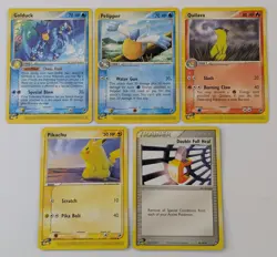 Pokemon EX Sandstorm Cards x5 : Golduck Pelipper Quilava Pikachu Trainer - Image 1