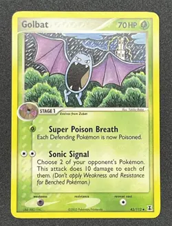 Pokemon Golbat 43/113 EX Delta Species 2005 70 HP Uncommon Stage 1 Regular - Image 1
