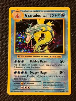 Pokemon TCG Gyarados 34/108 Holo Rare XY - Evolutions - Image 1