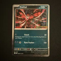 Pokemon TCG Sealed Yveltal 088/132 Stamped- Mega Evolution- Cosmos Holo- NM - Image 1
