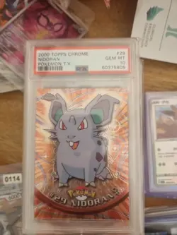 2000 Topps Chrome #29 #30 #31 Nidoran Evolution Line Pokemon T.V. PSA 10s - Image 1