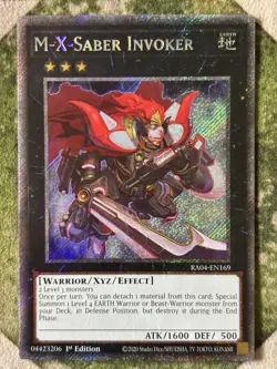 YuGiOh M-X-SABER INVOKER Platinum Secret Rare RA04-EN169 - Image 2