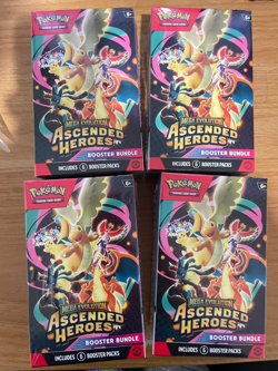 Pokemon TCG New & Sealed Ascended Heroes Booster Bundle x 4 Bundles - Image 1