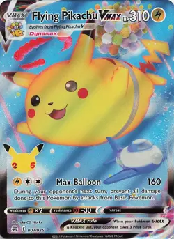 Flying Pikachu VMAX 007/025 Holo VMAX Rare Celebrations Pokemon Near Mint - Image 1