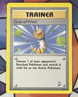 Gust of Wind Trainer Base Set 2 93/102 Pokemon WOTC 1999 Card - Image 1