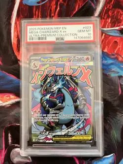 2025 POKEMON MEP EN-ME BLACK STAR PROMO #023 MEGA CHARIZARD X EX PSA 10 - Image 1
