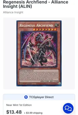 Yu-Gi-Oh! Regenesis Archfiend Alin-En016 1st Edition Alliance Insight - Image 3