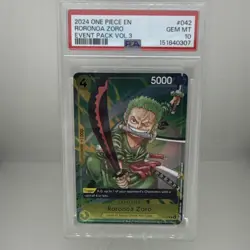2024 One Piece Championship Event-Pack Roronoa Zoro #042 PSA 10 GEM MINT - Image 1