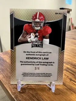 Kendrick Law 2025 Leaf Metal Football Prospect RC Auto #/8 SSP 🔥📈 - Image 2