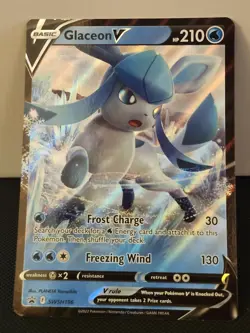 Pokemon Card Glaceon V SWSH196 Black Star Promo - Near Mint - Image 1