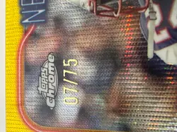 2024 Topps Chrome - Ty Law #123 Yellow Wave Refractor /75 Patriots - Image 3