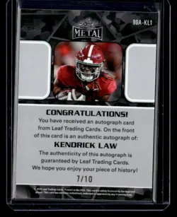 2024 Leaf Collective - 1990 Auto Shimmer Orange #90A-KL1 Kendrick Law SN,AU - Image 2