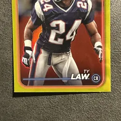 2024 Topps Chrome Yellow Refractor Ty Law /75- OPEN TO OFFERS - Image 4