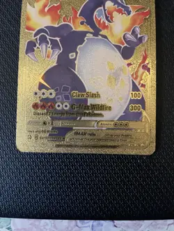 Pokemon TCG Charizard VMAX Gold Fan Art Card Misprint Holo Bleed Sv107/Sv122 - Image 5