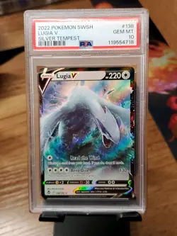 PSA 10 Lugia V 138/195 Pokemon Card Sword & Shield-Silver Tempest GEM MINT - Image 1
