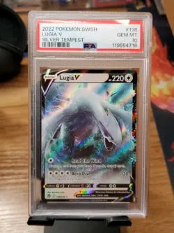 PSA 10 Lugia V 138/195 Pokemon Card Sword & Shield-Silver Tempest GEM MINT - Image 3