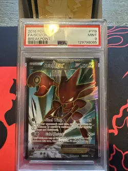 2016 POKEMON XY BREAKPOINT #119/122 FA/SCIZOR EX BREAKPOINT PSA 9 MINT - Image 2