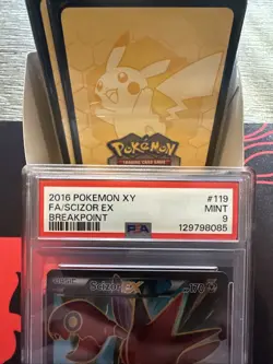 2016 POKEMON XY BREAKPOINT #119/122 FA/SCIZOR EX BREAKPOINT PSA 9 MINT - Image 5