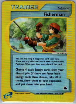 Fisherman 125/144 Reverse Holo - Skyridge - Pokemon Card - LP - Image 1