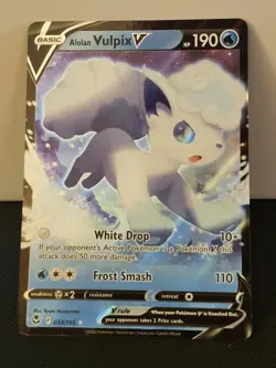 Pokemon Card Silver Tempest - ALOLAN VULPIX V - 033/195 - NM - Image 1