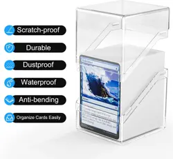 Card Deck Case, Clear Deck Box with 100 Pack Card Sleeves and Divider, Standard - Image 4