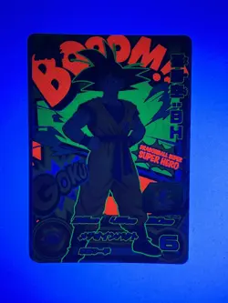 Son Goku Super Dragon Ball Heroes Booom CP Glow Card UGM1-SCP1 Glow In The Dark - Image 3