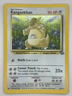 Pokemon TCG Kangaskhan Jungle Holo Card 5/64 Unlimited Rare LP - Image 1