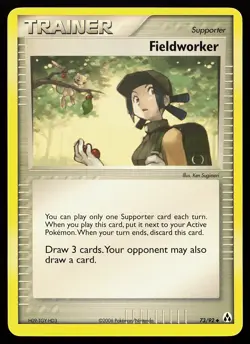 Fieldworker 73/92 Uncommon Legend Maker Pokemon Card - Image 1