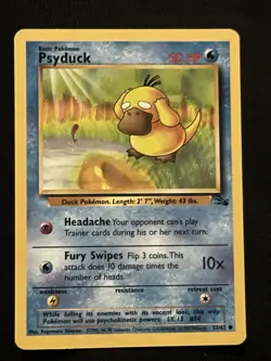 Pokemon TCG Psyduck Fossil, Unlimited Common Card 53/62 Excellent Condition - Image 3