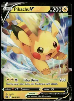 Pokemon Cards Pikachu V SWSH285 SWSH Black Star Promo NM - Image 1