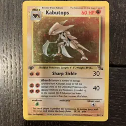 1st Edition Kabutops WOTC Holo Pokemon Card Rare - Image 1