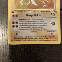 1st Edition Kabutops WOTC Holo Pokemon Card Rare - Image 5