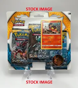 Pokemon Sun & Moon Litten 3-Pack Booster Blister Set - Factory Sealed - Image 1