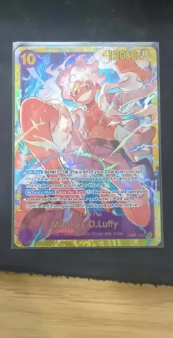 ONE PIECE TCG MONKEY D. LUFFY GEAR 5 SECRET RARE OP05-119 NEAR MINT ENGLISH CARD - Image 1