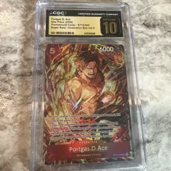 PRISTINE 10 One Piece 2026 Promo Portgas D Ace Super Rare Illustration #005 CGC - Image 1