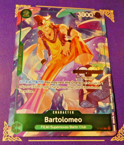 One Piece English Card Game Championship Holo Carte Bartolomeo P-029 En NM - Image 1