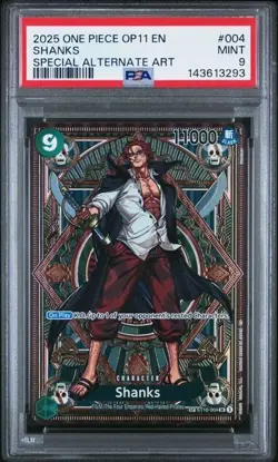 Shanks One Piece A Fist of Divine Speed OP11-004 ST16-004 Special Art SP PSA 9 - Image 1