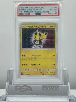 PSA 10 Boss Pretend Pikachu Team Skull 197/SM-P Promo Pokemon Card Japanese - Image 1