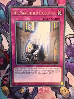 The Sanctified Darklord FLOD-EN075 RARE YuGiOh Card First Edition - Image 1