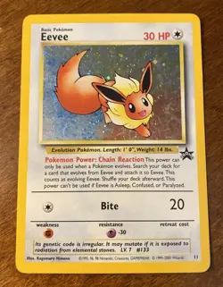 Eevee 11/53 Black Star Promo Holo WOTC 2000 Pokemon Card LP+ Vintage Sharp! 11 - Image 1