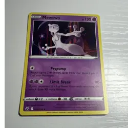 Pokemon Mewtwo Holo Rare Basic Psychic 130 HP 059/159 Crown Zenith Card - Image 1
