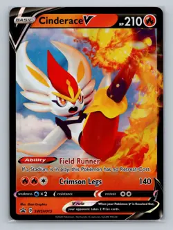 Pokemon SWSH: Sword & Shield Promo Cards #SWSH015 Cinderace V Promo - Image 1